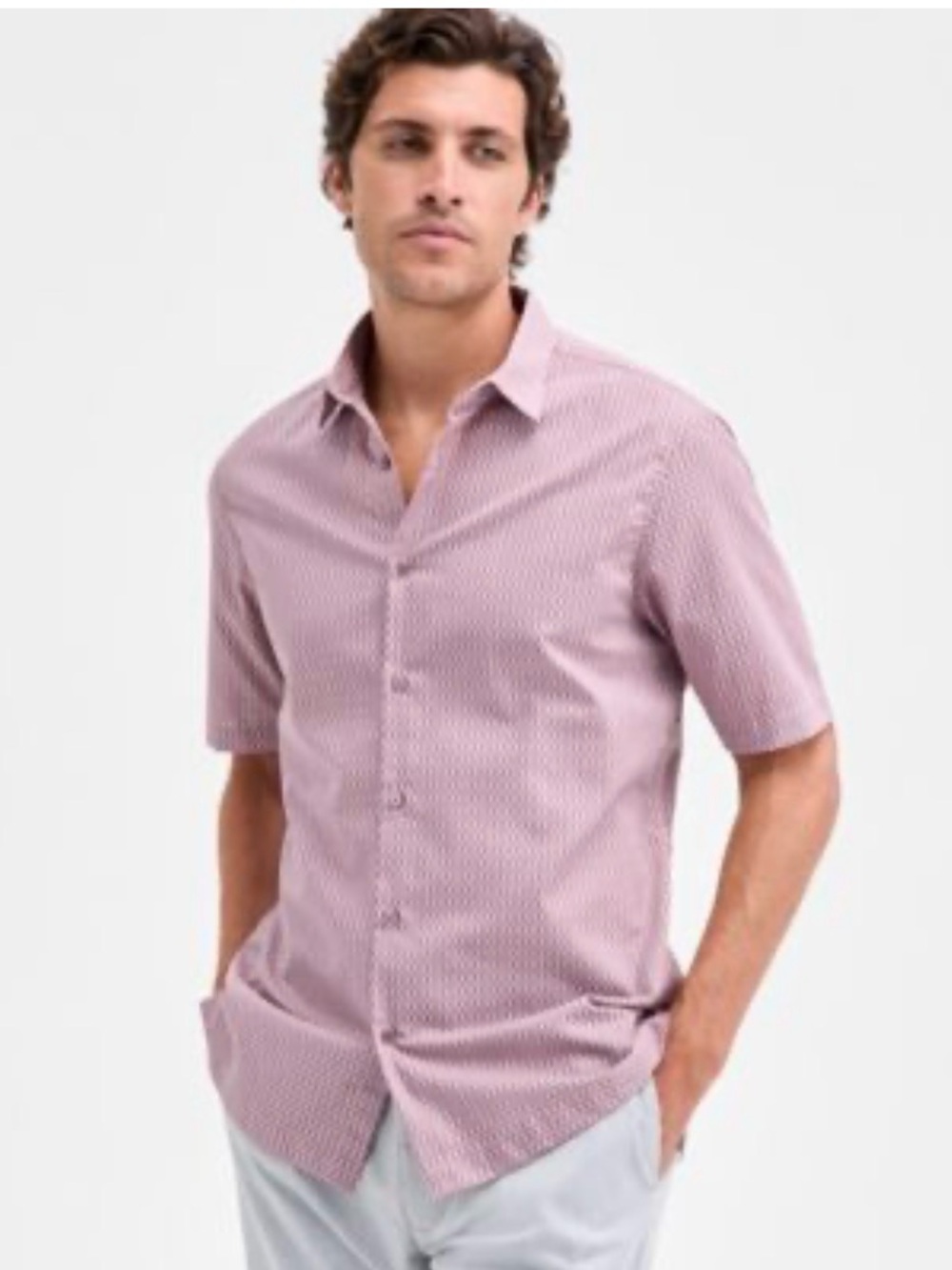 Men's Short Sleeve Button-Up Shirt